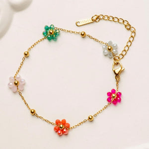 Multicolor Mini Flower Bracelet