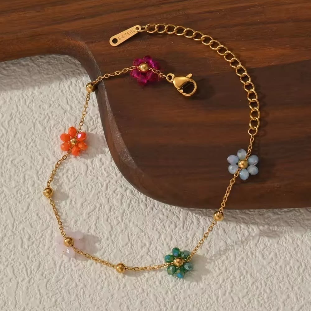 Multicolor Mini Flower Bracelet
