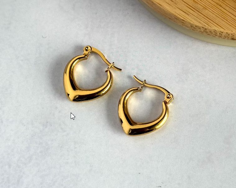 Heart Hoops Earring