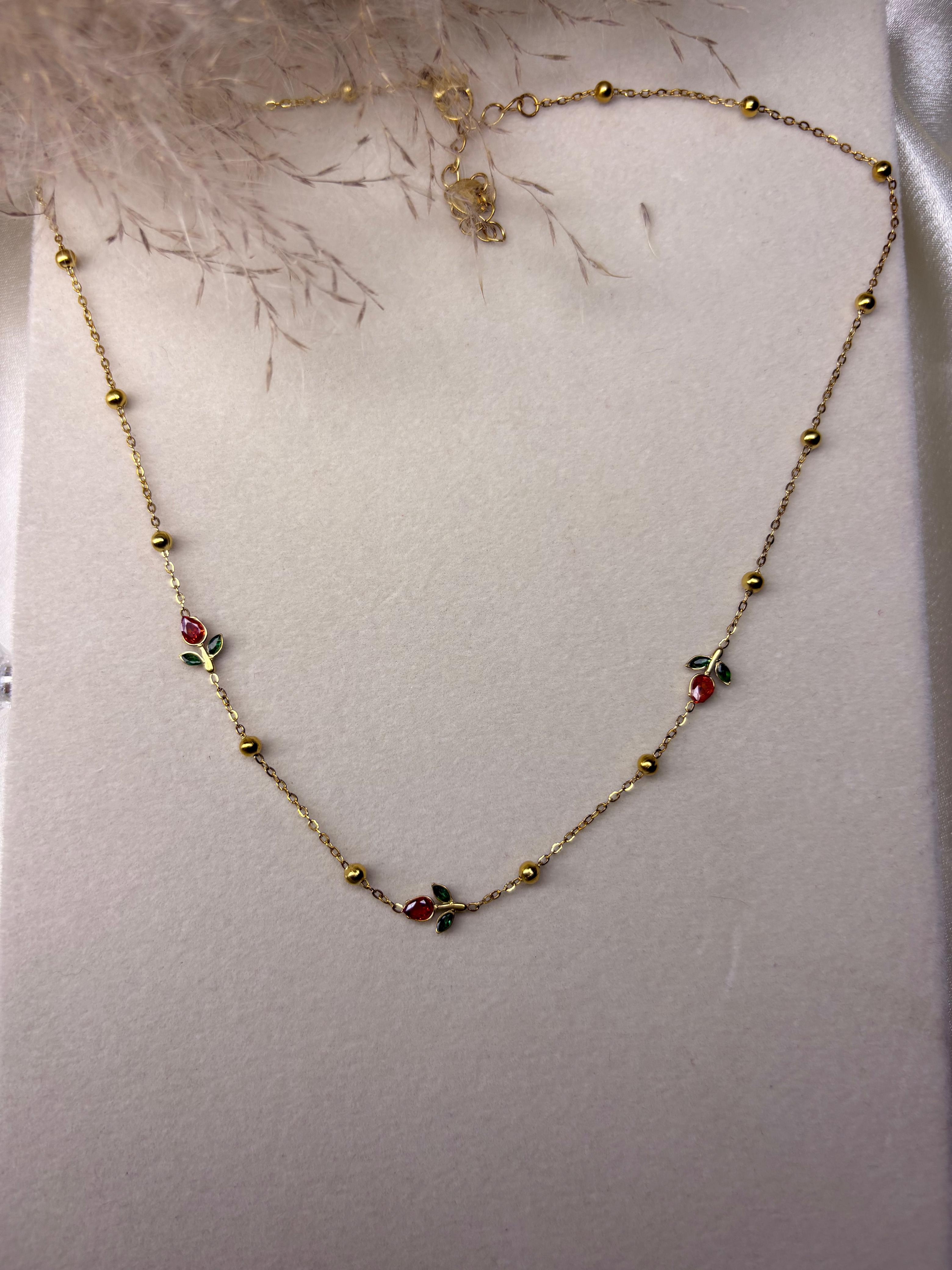 Tiny Tulip Necklace