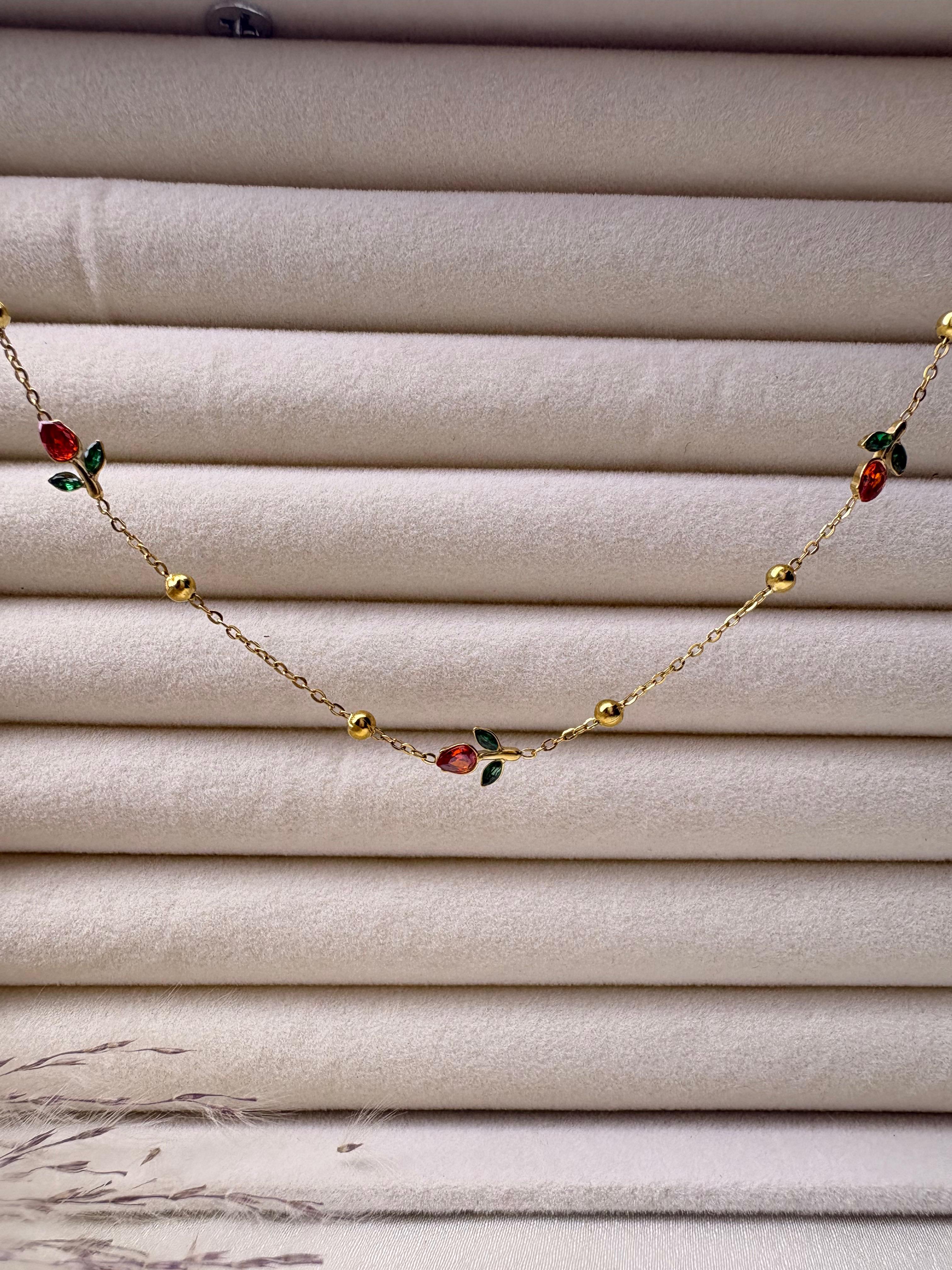 Tiny Tulip Necklace