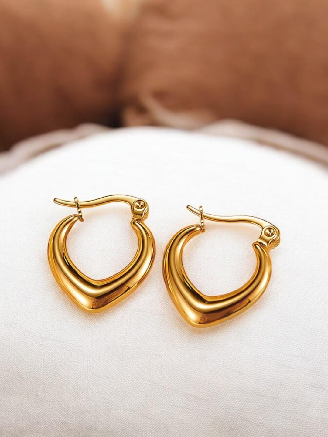 Heart Hoops Earring