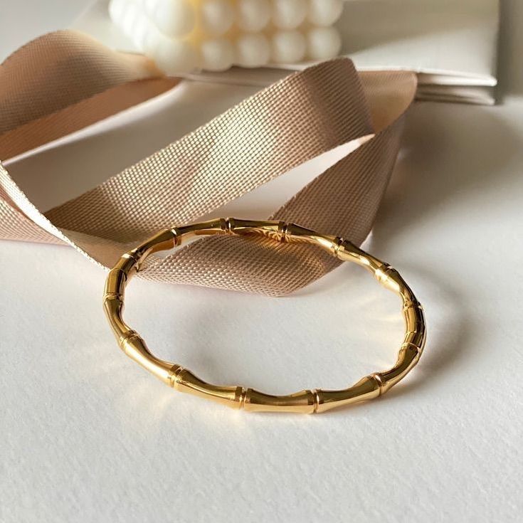 Bamboo Design Bangle-Bracelet