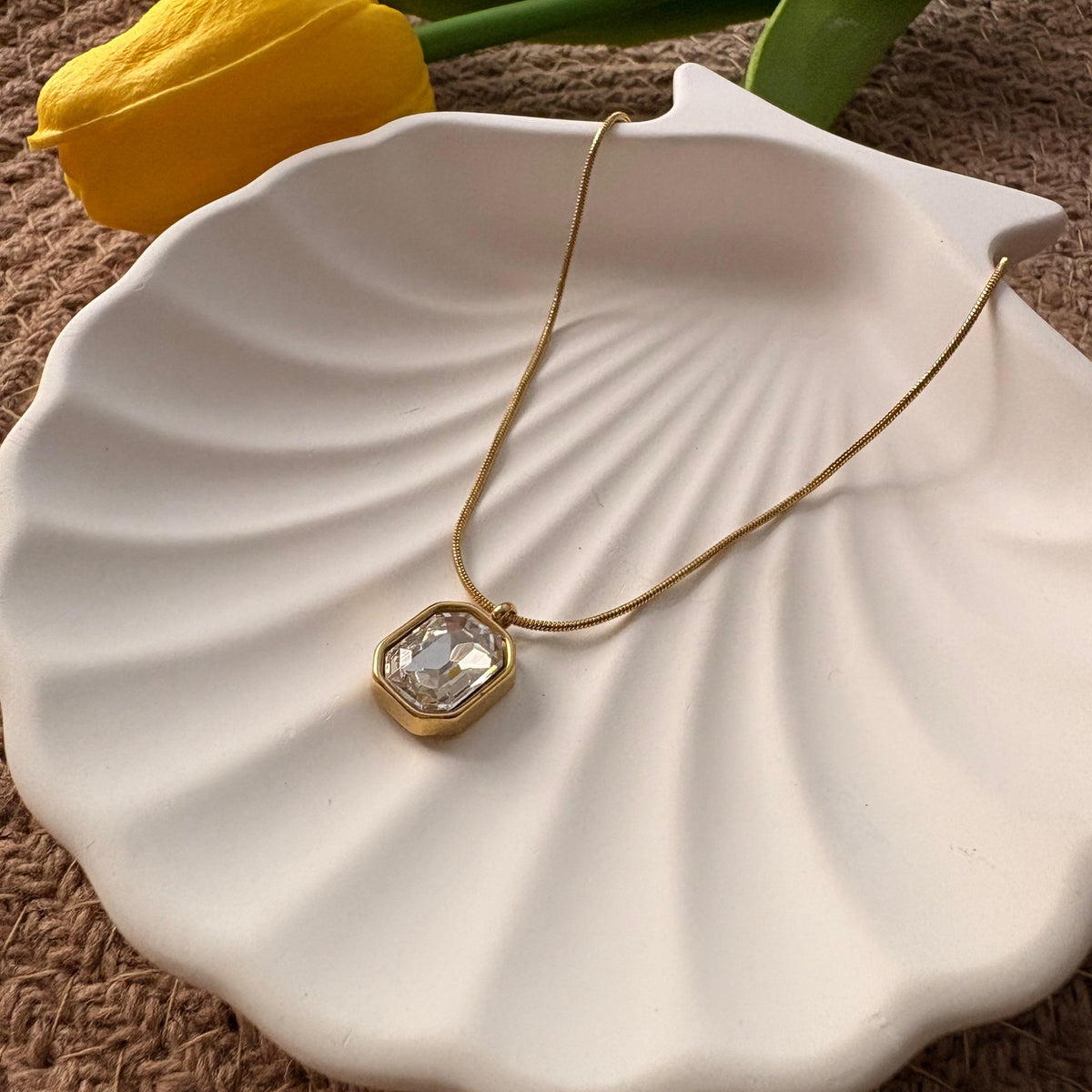 White Stone Necklace
