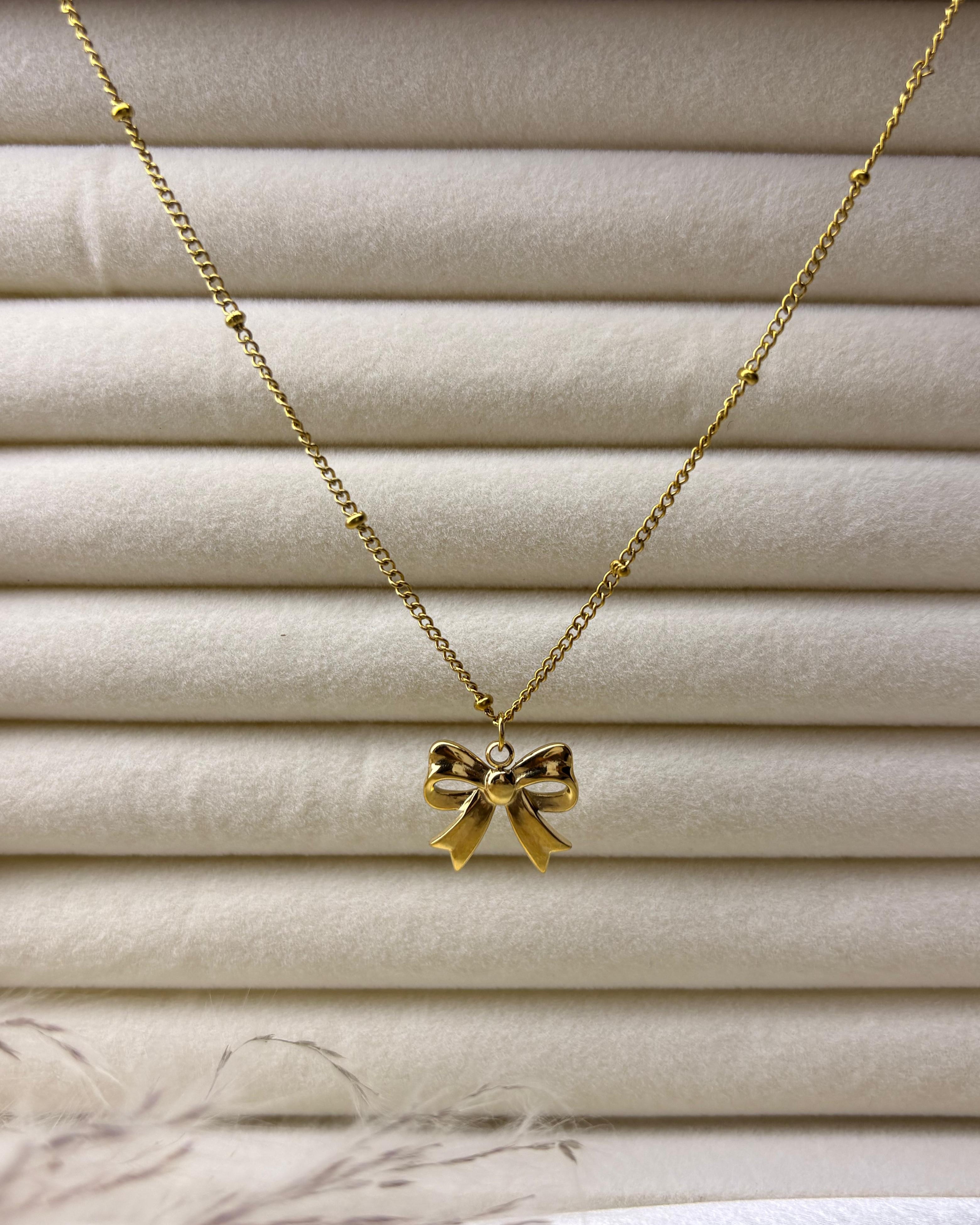 Tiny Bow Necklace