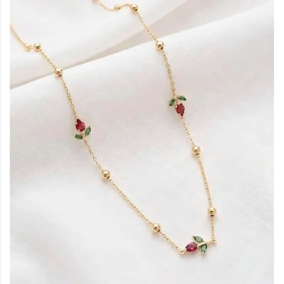 Tiny Tulip Necklace