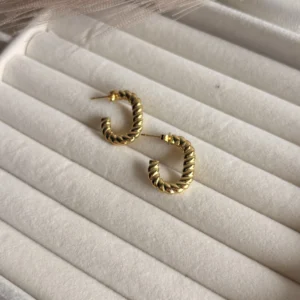 Golden Braided Hoops