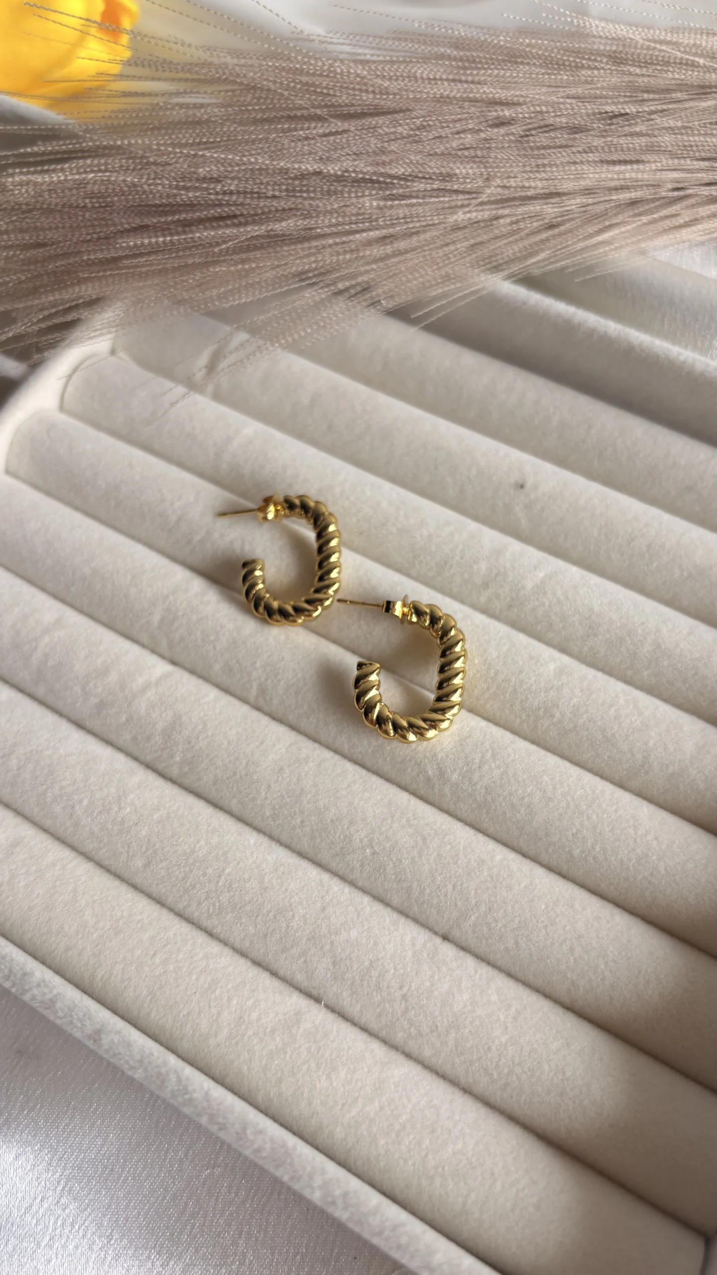 Golden Braided Hoops